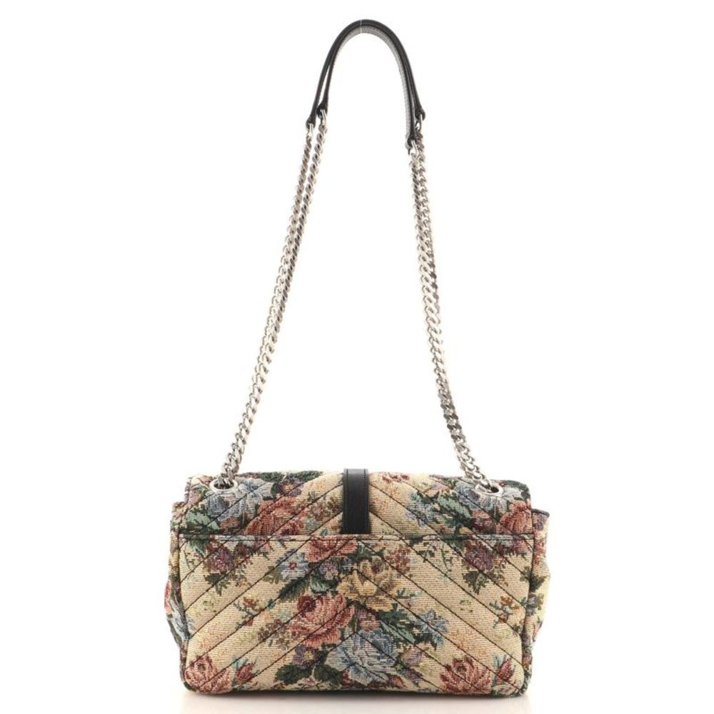 Saint Laurent Classic Monogram Envelope Satchel Matelasse Chevron Printed Fabric - Picture 4 of 7